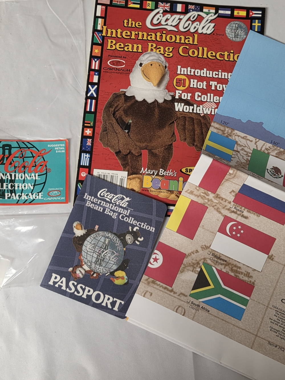 Coca Cola International Bean Bag Collection Magazine Beanie World Monthly 1999